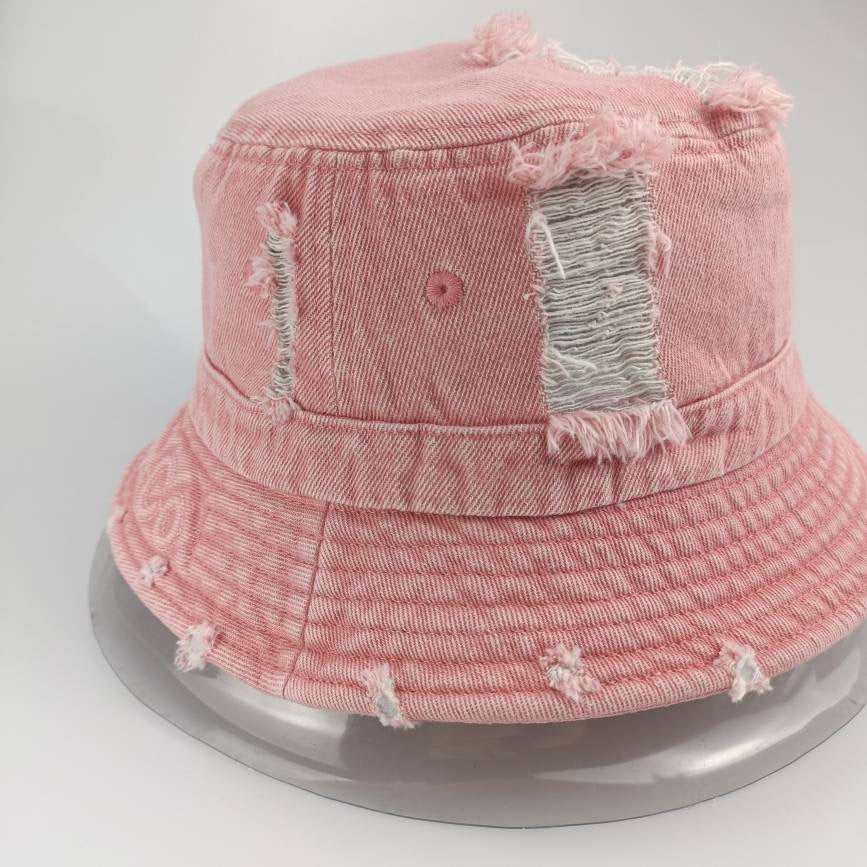 Pink Mr Lambo Denim Bucket Hat