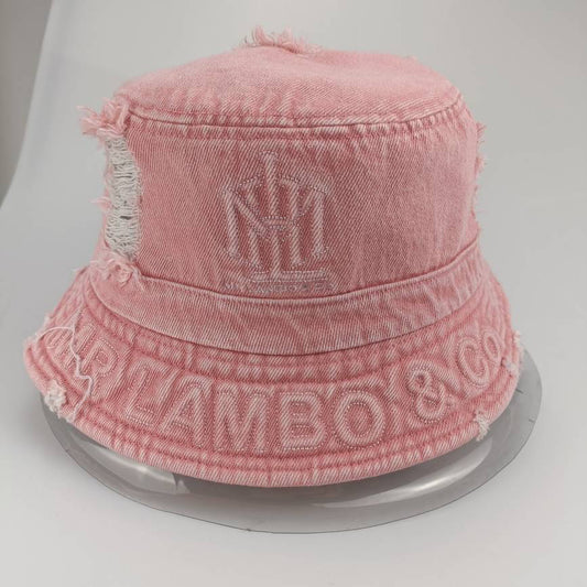 Pink Mr Lambo Denim Bucket Hat