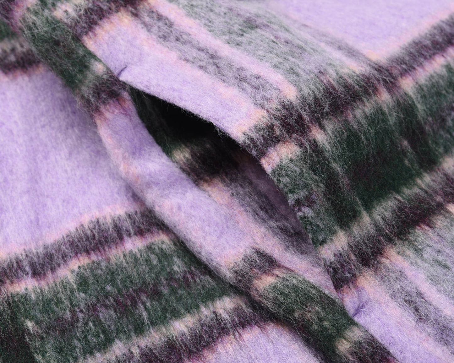 Mohair Fleece Flannel Shirt Jacket