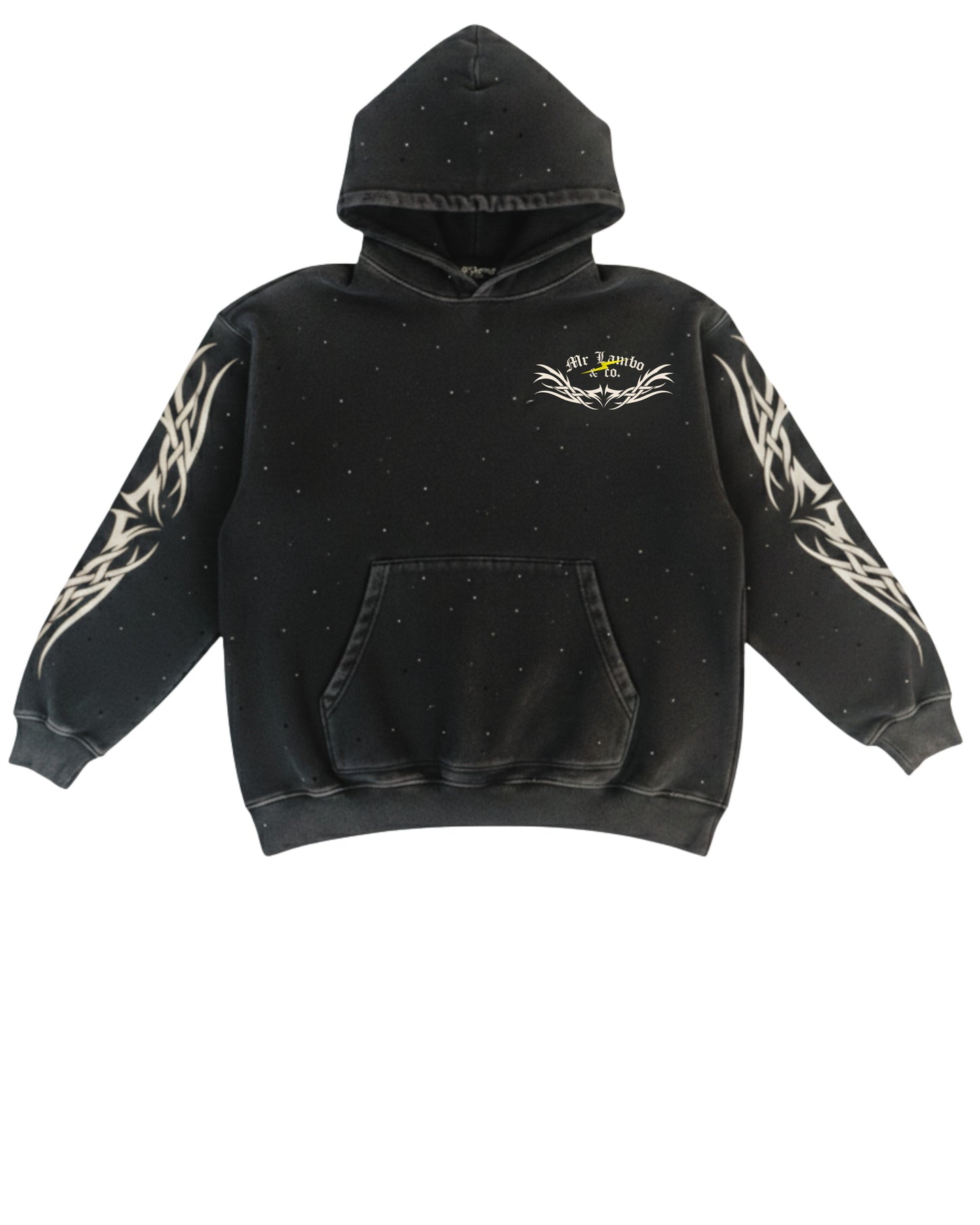 TRIBAL LOGO HOODIE (Black💎)