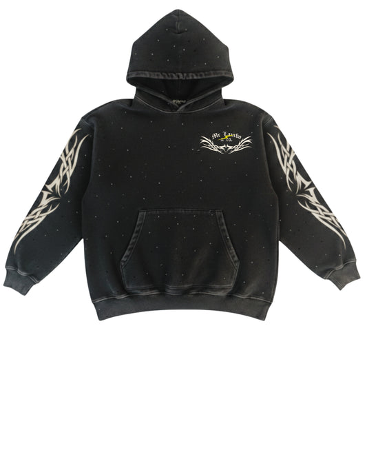 TRIBAL LOGO HOODIE (Black💎)