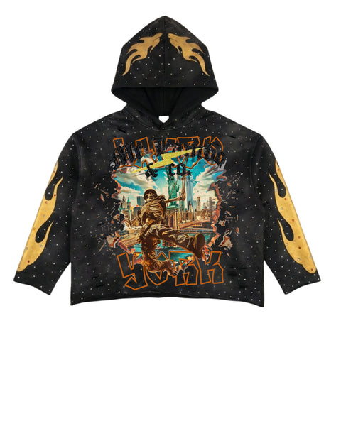 LAMBO YORK BLACK CROPPED 💎 HOODIE – mrlamboandco™