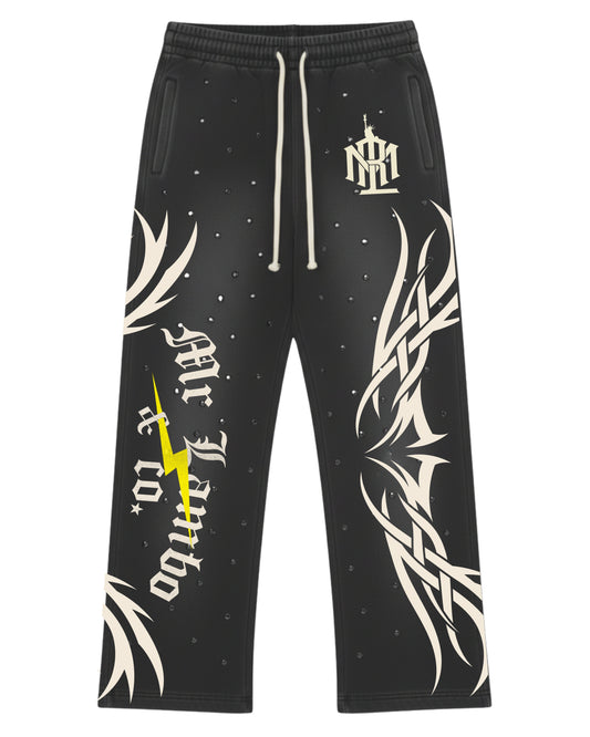 Tribal logo sweat Pants (BLACK💎)
