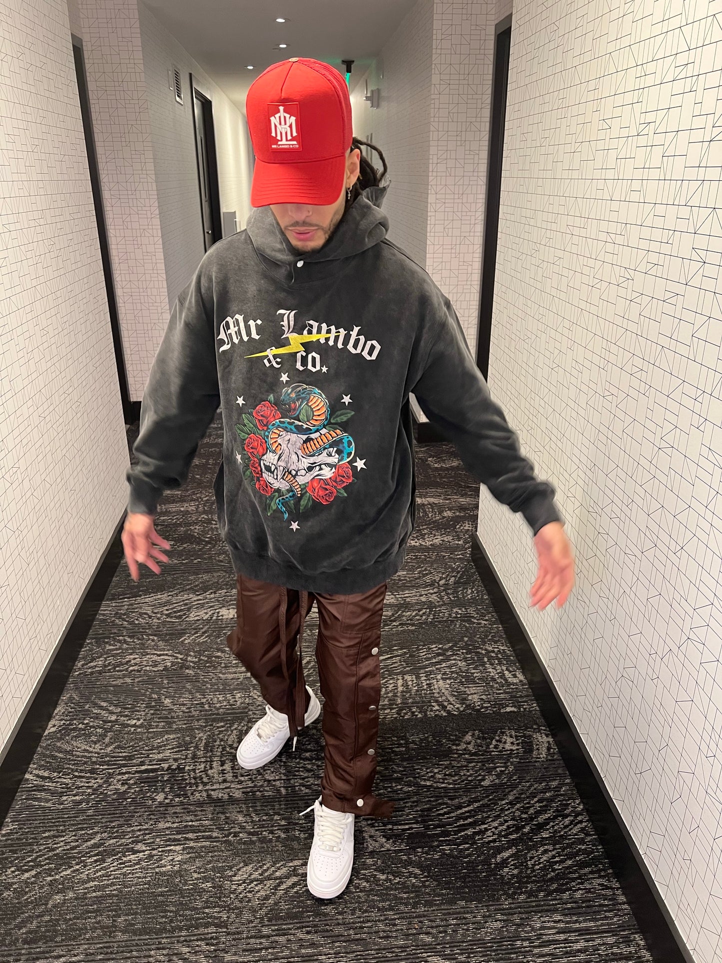 Vintage Mr lambo classic skull logo hoodie